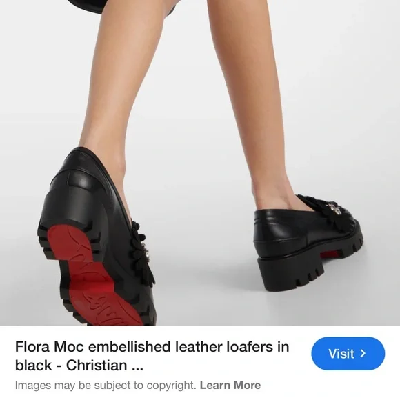 Christian Louboutin Black Leather Loafers - Picture 11 of 11